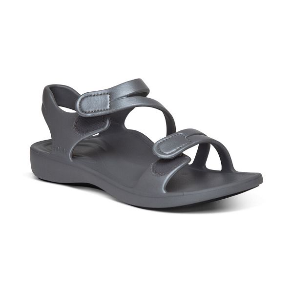 Aetrex Women's Jillian Sport Water-Friendly Sandals Grey Sandals UK 2429-967